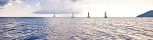 Four yachts sailing